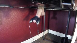 Milking Table Vibrator Edging Huge Cumshot
