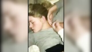 Blonde Girl Wakes Up With A Dick In Her Mouth