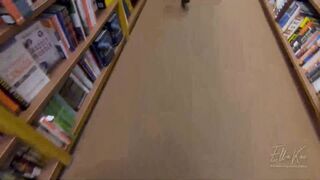(almost Caught) Crazy Public Blowjob And Sex, Cum Walk Through Busy Library