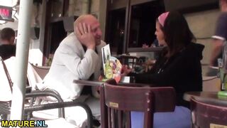 Chubby Teen Facialized By An Old Man