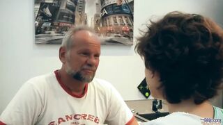 Bold Beauty Girl Likes Old Man So Fucks Him