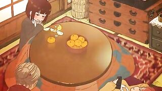 Hentai Yuri Under The Table (no Sound)