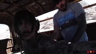 Porn Inside An Abandoned Bus In Desert -amateur Porn Vlog 2