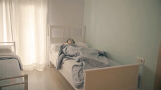 Step Sister Sneaks To Fuck Her Brother While Dad Takes A Nap