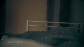 Step Sister Sneaks To Fuck Her Brother While Dad Takes A Nap