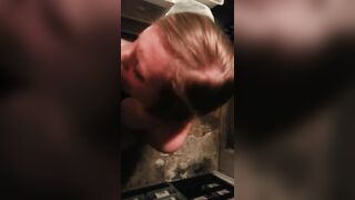 Blonde Big Tit Milf Sucks Employees Cock At Work And Swallows