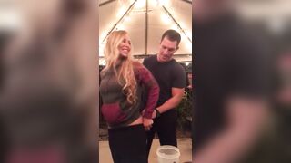 Nicole Aniston With A Fan.