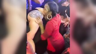 Girl Eats Atlanta Stripper Pussy In The Club