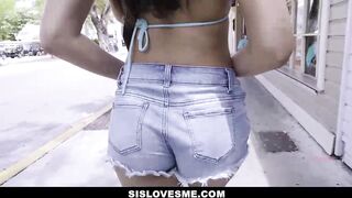 Sislovesme - Hot Latina Surprises Her Stepbrother With A Blowjob