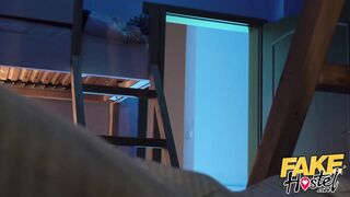 Fake Hostel At Midnight During A Storm A Figures Appears