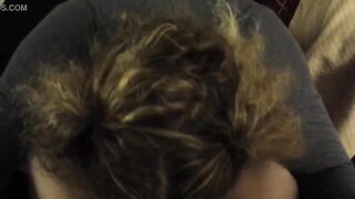 Busty Milf With Pigtails Giving Pov Blowjob