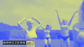 Brazzers - Four Soccer Sluts Share One Cock