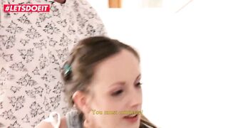 Threesome Family Sex With Busty Stepmom And Her Son