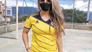 I Was Dared To Play Football With My Lovense Lush On, Watch How I Squirt On My Pants!