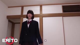 Erito - Brunette Sexy Schoolgirl Gets Fucked And Creampied