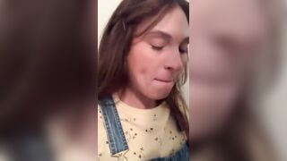 Sweet, Little Gf Cums On Hitachi While Getting Facefucked