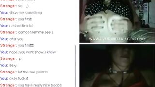 2 Lesbian Teens Masturbate & Squirt Omegle Chatroulette