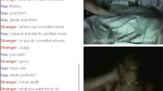 2 Lesbian Teens Masturbate & Squirt Omegle Chatroulette