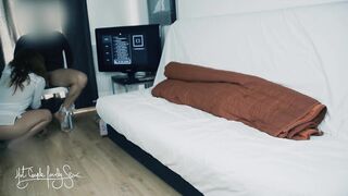 Fantasy: Cuckold Wife Shared. Tied Bf Tricked. He Came In Me. Mmf Threesome