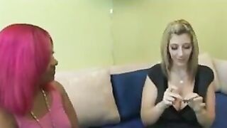 Ebony Fucks Hot Blonde With A Strap On Black Market