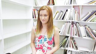 Tiny Redhead Sucks Your Dick In The Library Pov