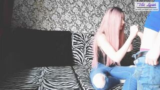 Young Classmate Fucked On A Couch