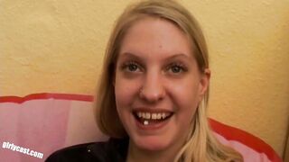 Nervous Teen Kathi First Bbc While Her Friend Is Watching