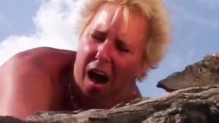 Painful Anal With German Granny