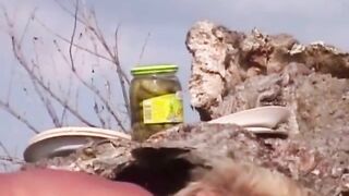 Painful Anal With German Granny