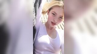 Teen Masturbates Outside On Balcony