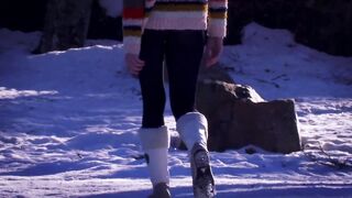 Mountain Fantasy : Public Masturbation & Blowjob Before Rough Sex