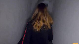 We Fucked In The Stairwell While Parents Are At Home - Cum In Panties And Put Them On - Pov 4k