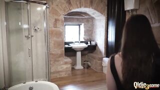 Teenager And Her Girlfriend Get Hardcore Fucked By Old Man