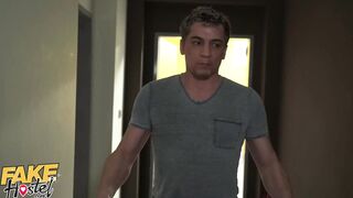 Fake Hostel 18 Year Old Real Teen Sisters Have Threesome With Lucky Guy