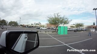 Brunette Gives Head At Glory Hole