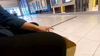 Trying Not To Get Caught In Busy Mall - Risky Public Sex & Blowjob