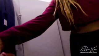 Trying Not To Get Caught In Busy Mall - Risky Public Sex & Blowjob