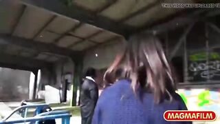 German Teen Public Threesome