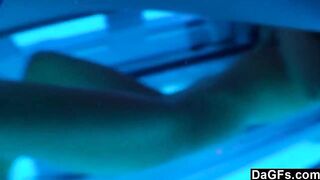 Asshole Fingering At The Tanning Salon