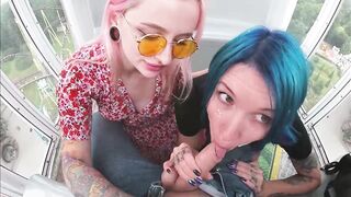 Risky Ferris Wheel Blowjob W Slutty Teens