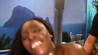 Black Babe Stacy Screams For White Cock - German Goo Girls