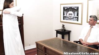 Mormon Elder Inspects Virgin Pussy Before Fingerfucking Her