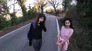 Having Fun With Two Stranger Teens That Come Back From School Pov Public Sex!