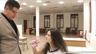 Schoolgirl Squirts Into Her Teachers Mouth!