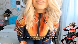 Joi Cosplay Captain Marvel Jerk Off Instruction Bbc Big Boobs Big Ass