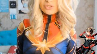 Joi Cosplay Captain Marvel Jerk Off Instruction Bbc Big Boobs Big Ass