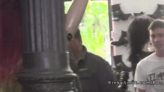 Slave Bangs Huge Dicks In Bdsm Shop