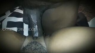 Close Up Creampie For Horny Ebony Wife