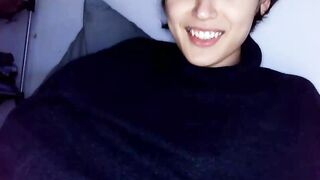 Sissy ladyboy Sarah SeaSol Jaegyun Schwartz tugging at her dick