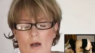 Mom Watching What She Should Not See.